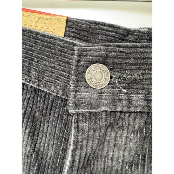 Levi's Low Pro‎ Corduroy Pants Mens 31x30 Black Straight Leg Mid Rise Jeans - Picture 7 of 8